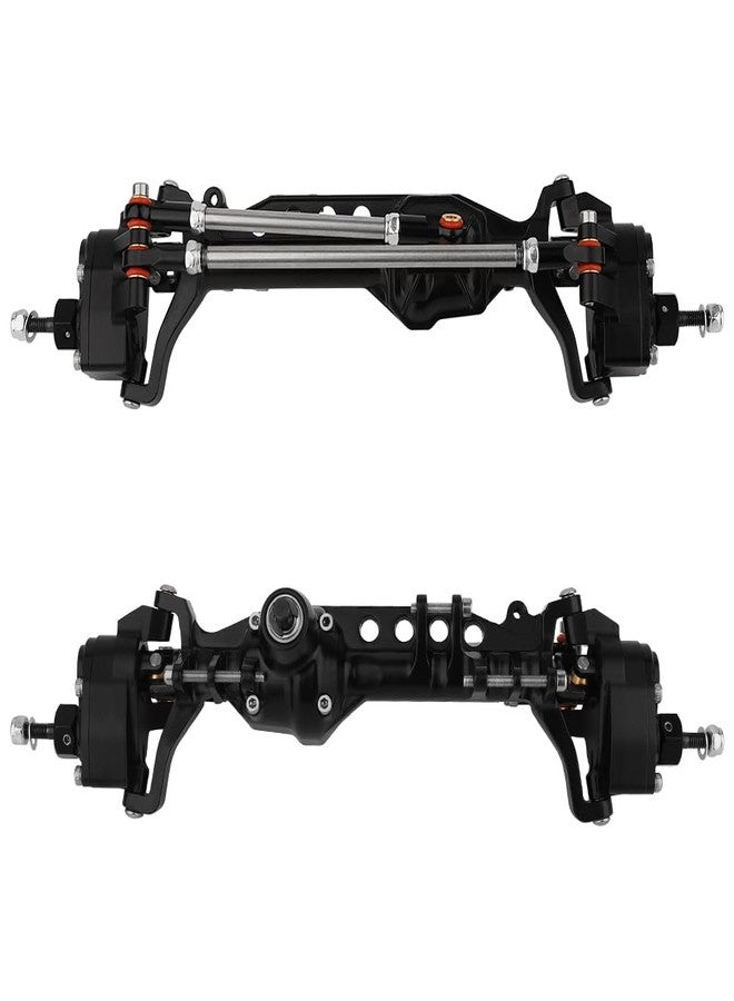 Pothyes CNC Metal Front and Rear Portal Axles for 1/10 RC Crawler Car Axial SCX10 III AXI03006 AXI03007 Wrangler JL AR45 Axle Upgrade Part (Black) - Image 3